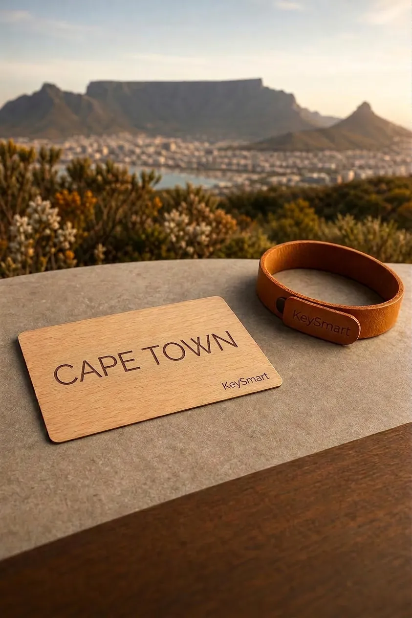 Cape Town imza koleksiyonu — özel tasarım ahşap otel anahtar kartı, KeySmart